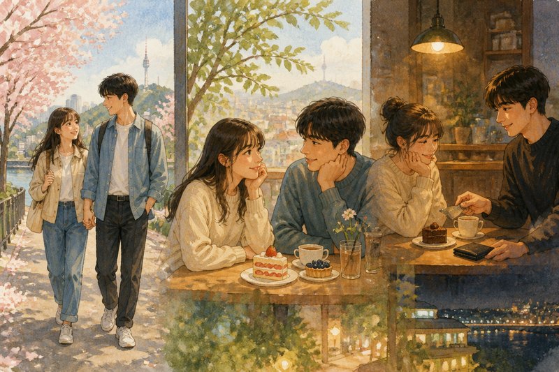 Date courses, cafes and who pays